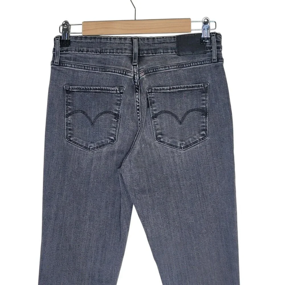Levi's High Rise Skinny Denim Dark Gray Wash Jeans Women's 28
